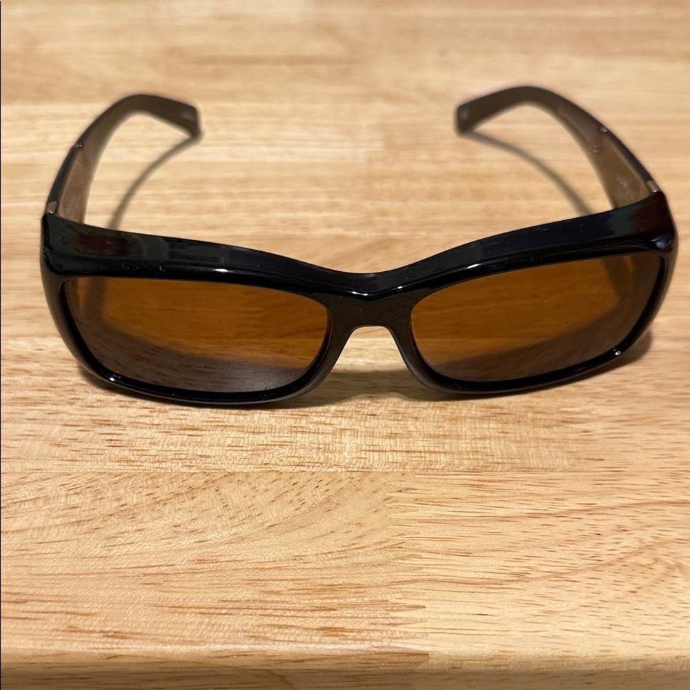 Haven Women's Sunglasses Freesia in Croc and Chocolate polarized amber lenses - Picture 2 of 6